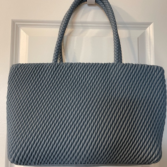 Sam Edelman Julia Quilted Tote in Denim Blue - Picture 3 of 8